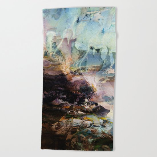 Morning Seashore Abstract Beach Towel