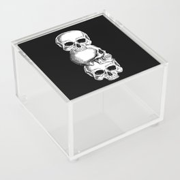 3 Skulls Stacked On Top of Each Other Acrylic Box