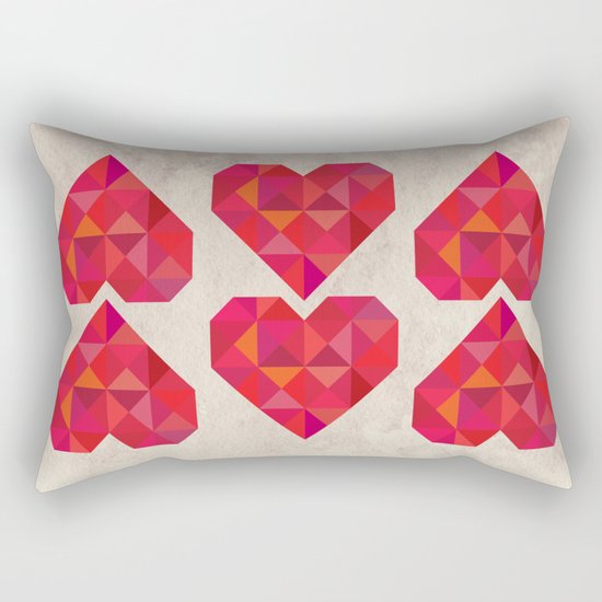 Heart geometry Rectangular Pillow