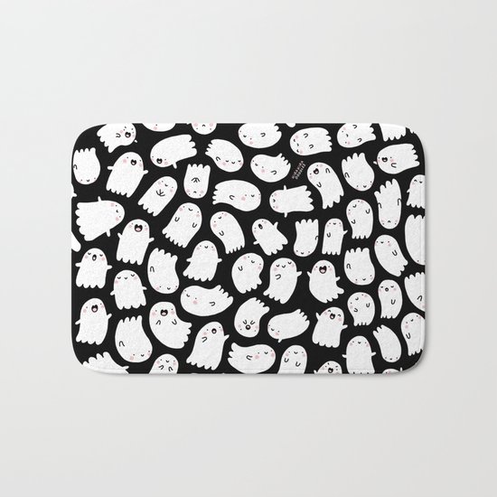 Spooky Kawaii Ghosts Bath Mat
