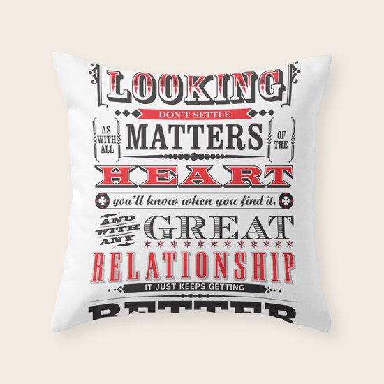 Steve Jobs "If you haven't found it yet" quote print Throw Pillow