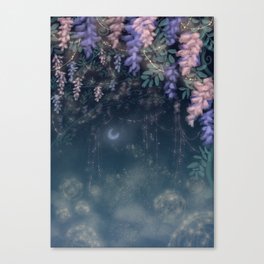 To the Mooon and back lilac Canvas Print