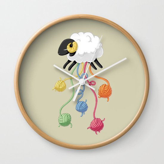 Wool Thread Wall Clock