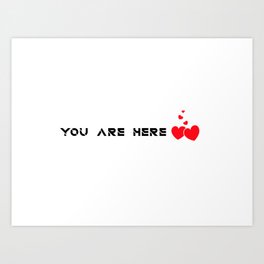 U are in my heart Gifts Stickers Art Print