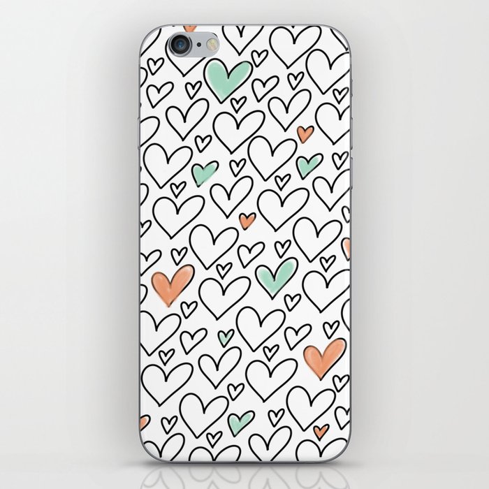 Hearts on Hearts on Hearts iPhone Skin