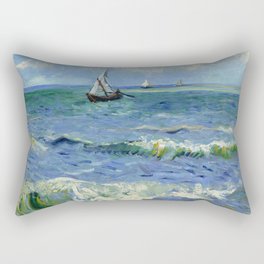 Vincent van Gogh "The Sea at Les Saintes-Maries-de-la-Mer" Rectangular Pillow