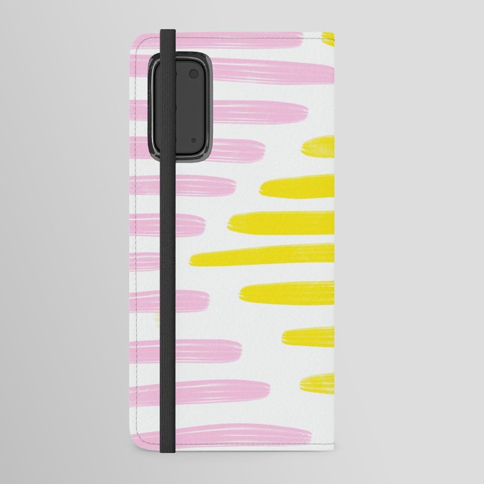 Yellow&Pink Stripes Android Wallet Case