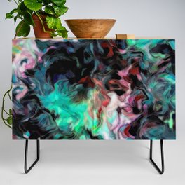 Smokey Abstract Artwork Credenza