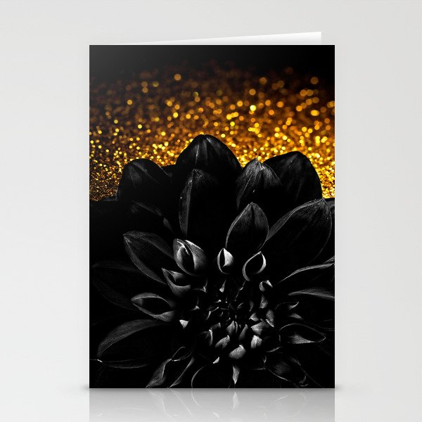Black Chrysanthemum Stationery Cards