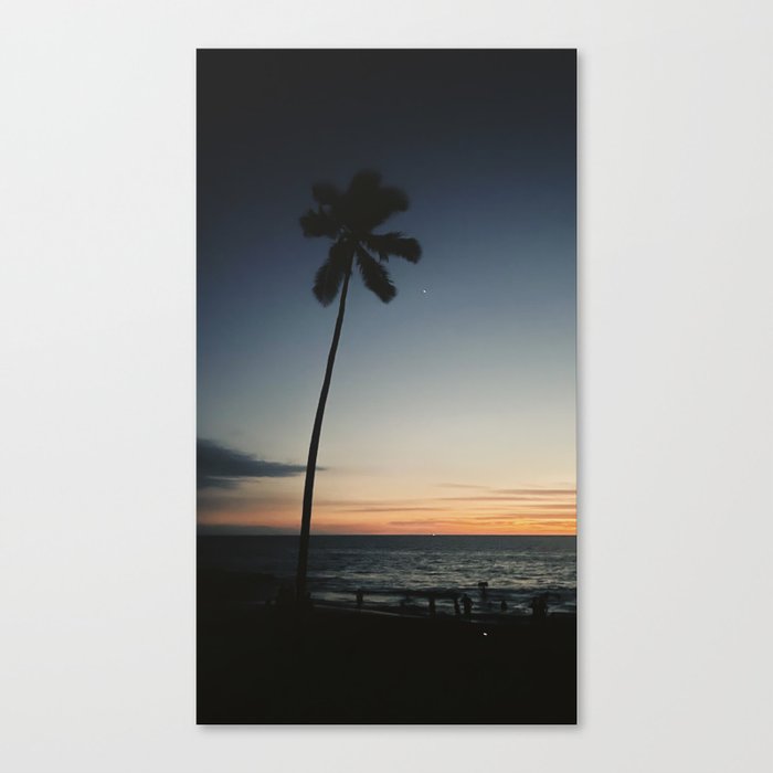 Sunset Palm Tree Canvas Print