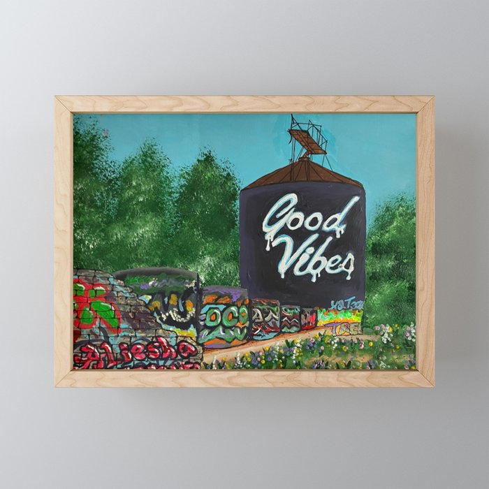 Asheville Good Vibes Silo Framed Mini Art Print