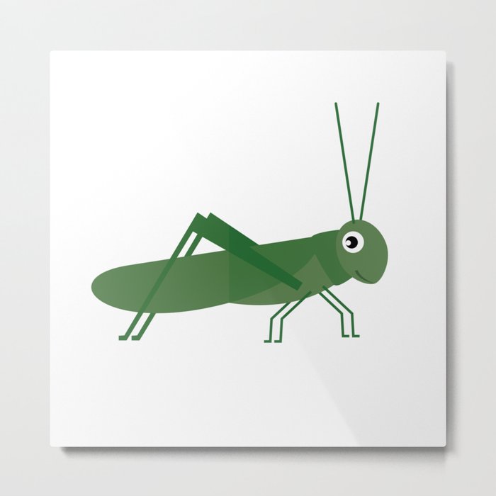 Grasshopper on white Metal Print