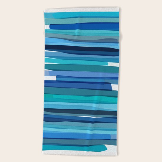 Blue Stripes Beach Towel