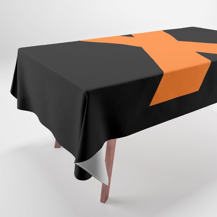 letter X (Orange & Black) Tablecloth