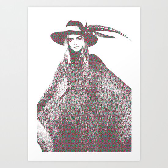 Cara Delevingne: Issa Art Print