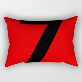 Number 7 (Black & Red) Rectangular Pillow