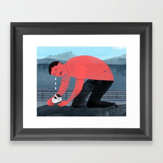 Church Farmer Framed Art Print