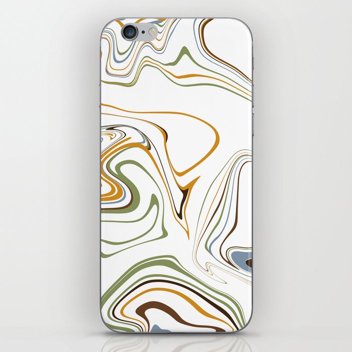 Natural colors liquid marble design iPhone Skin