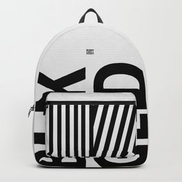 blk gld "white edition" Backpack | Graphicdesign, Pattern, Typography, Black, Black And White, Stencil, Comic, Graphite, Goldf 