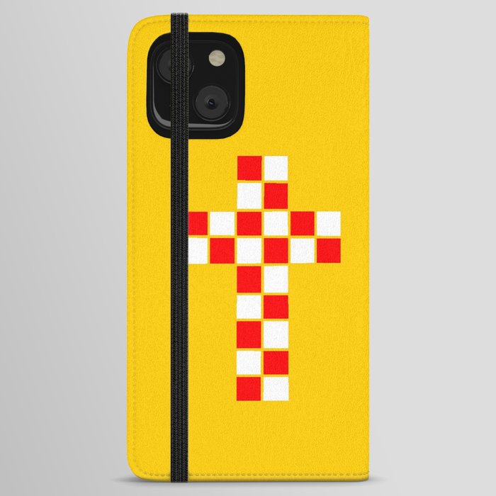 Christian cross 59 pixel art iPhone Wallet Case