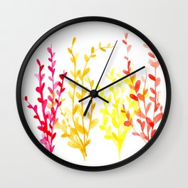 Eucalyptus Leaves - Warm Colors Wall Clock