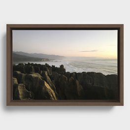 Rocky Sunset View (Punakaiki, New Zealand) Framed Canvas