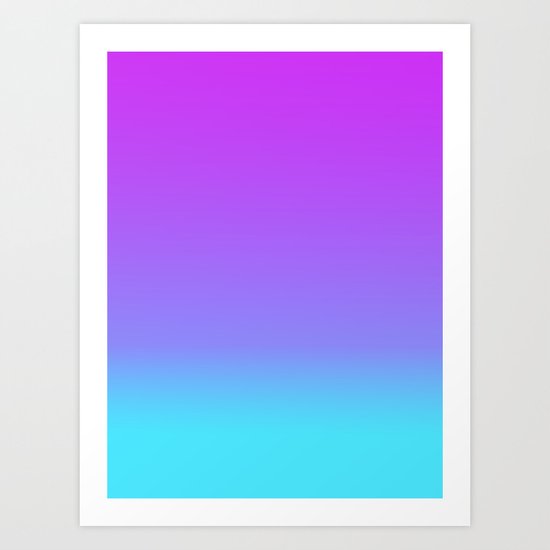 Violet Teal Fade Art Print