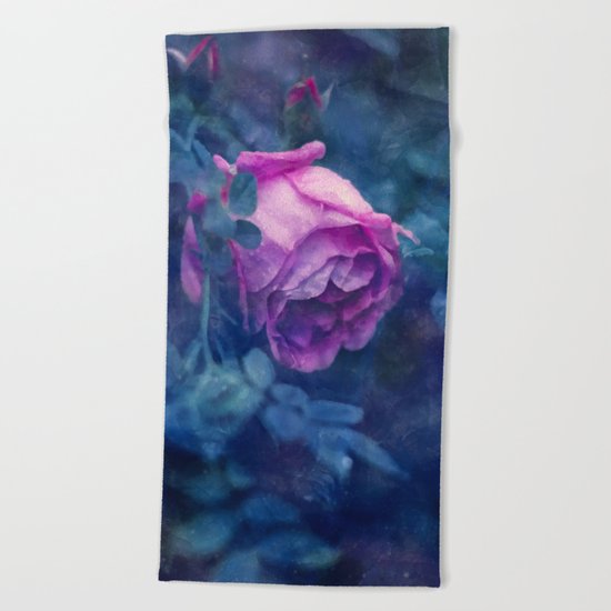 Blooming rose Beach Towel