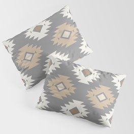 Geometric Aztec - Neutral Brown and Gray Pillow Sham