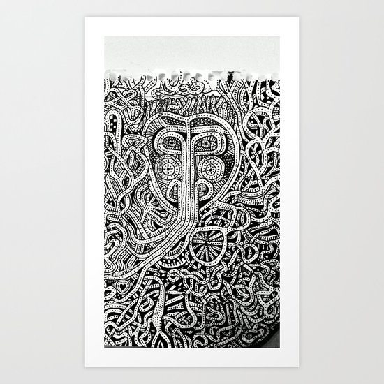 hidden man Art Print
