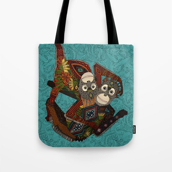 orangutans blue Tote Bag