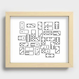 Dominoes: just plain dominoes for decor, accent piece, or gift idea, Use for home, office, or work space. Birthday Recessed Framed Print