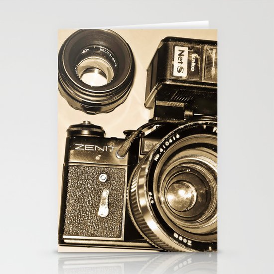 RUSSIAN CAMERA ZENIT 2 Stationery Cards