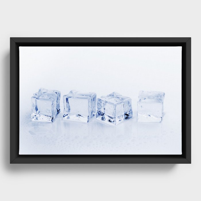 Ice Cubes Framed Canvas