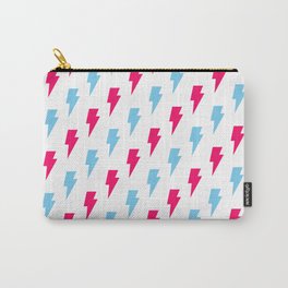 Lightning Bolt pattern - blue and pink Carry-All Pouch