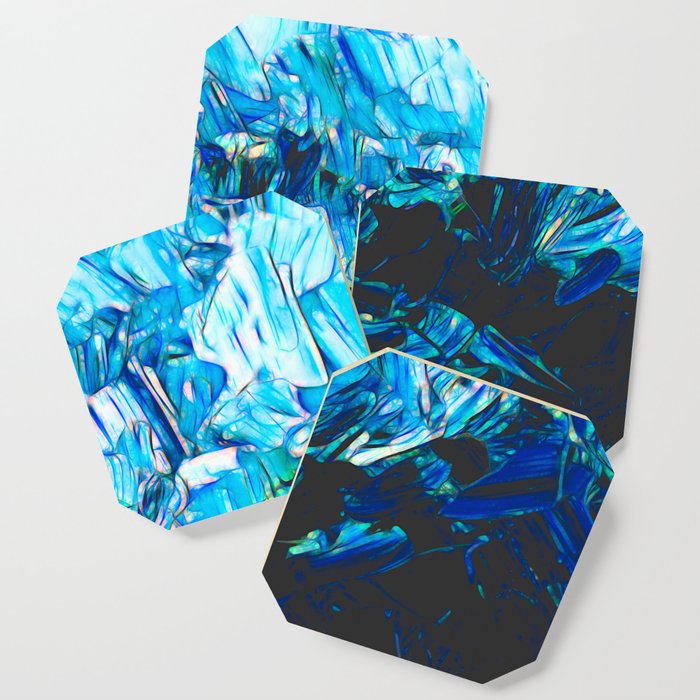 Surreal Ice Blue Abstraction Coaster