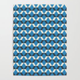 Shapes 23 in Blue Poster