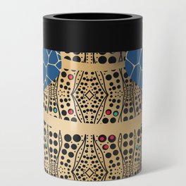 Egg golden patterned vase portrait Can Cooler