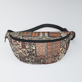 Hawaiian style tapa tribal fabric abstract patchwork vintage vintage pattern Fanny Pack