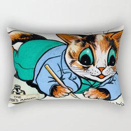  The Writer's Mascot by Louis Wain Rectangular Pillow