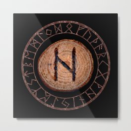 Hagalaz - Elder Futhark rune Metal Print | Pagans, Graphicdesign, Norse, Asatru, Futhark, Goddess, Vikings, Pagan, Elderfuthark, Runic 