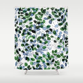 Synergy Blue and Green Shower Curtain