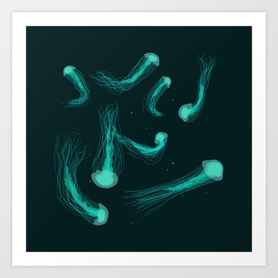 Jellyfish chilling Art Print
