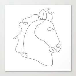Horse line art #2 Canvas Print