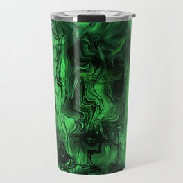 Nervous Energy Grungy Abstract Art Mint Green And Black Travel Mug