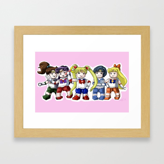 Legolized Sailor Scouts Framed Art Print