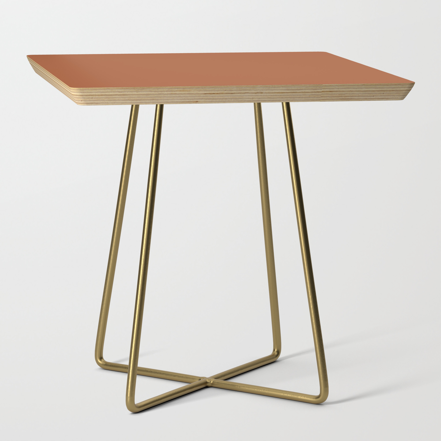 Clay Solid Deep Rich Rust Terracotta Colour Side Table By Kierkegaart Society6