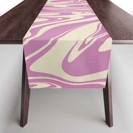 Soft purple mystery liquid swirl Table Runner