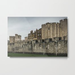 Tower of London Outer Curtain Wall England Metal Print | Tower Of London, Royal, Crown Jewels, Casemate, British, Photo, English, United Kingdom, White Tower, Moat 