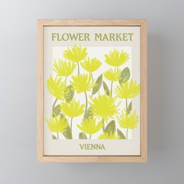 Flower Market Vienna Abstract Yellow Spring Flowers Framed Mini Art Print